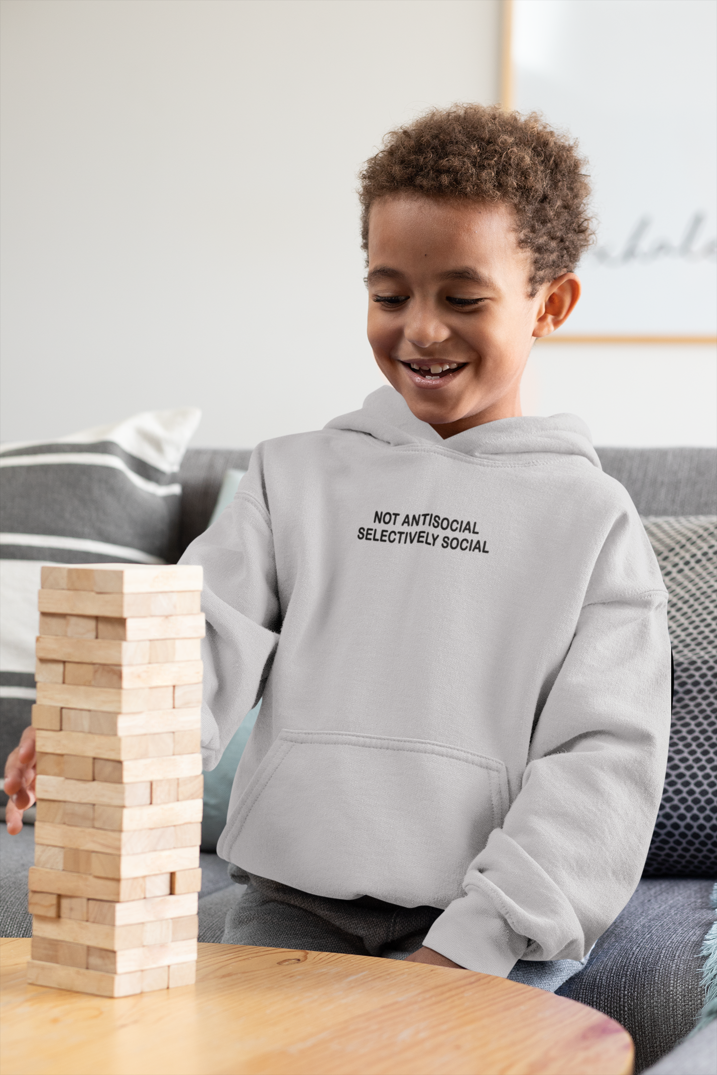 Not Antisocial Minimal Boy Hoodies-FunkyTeesClub