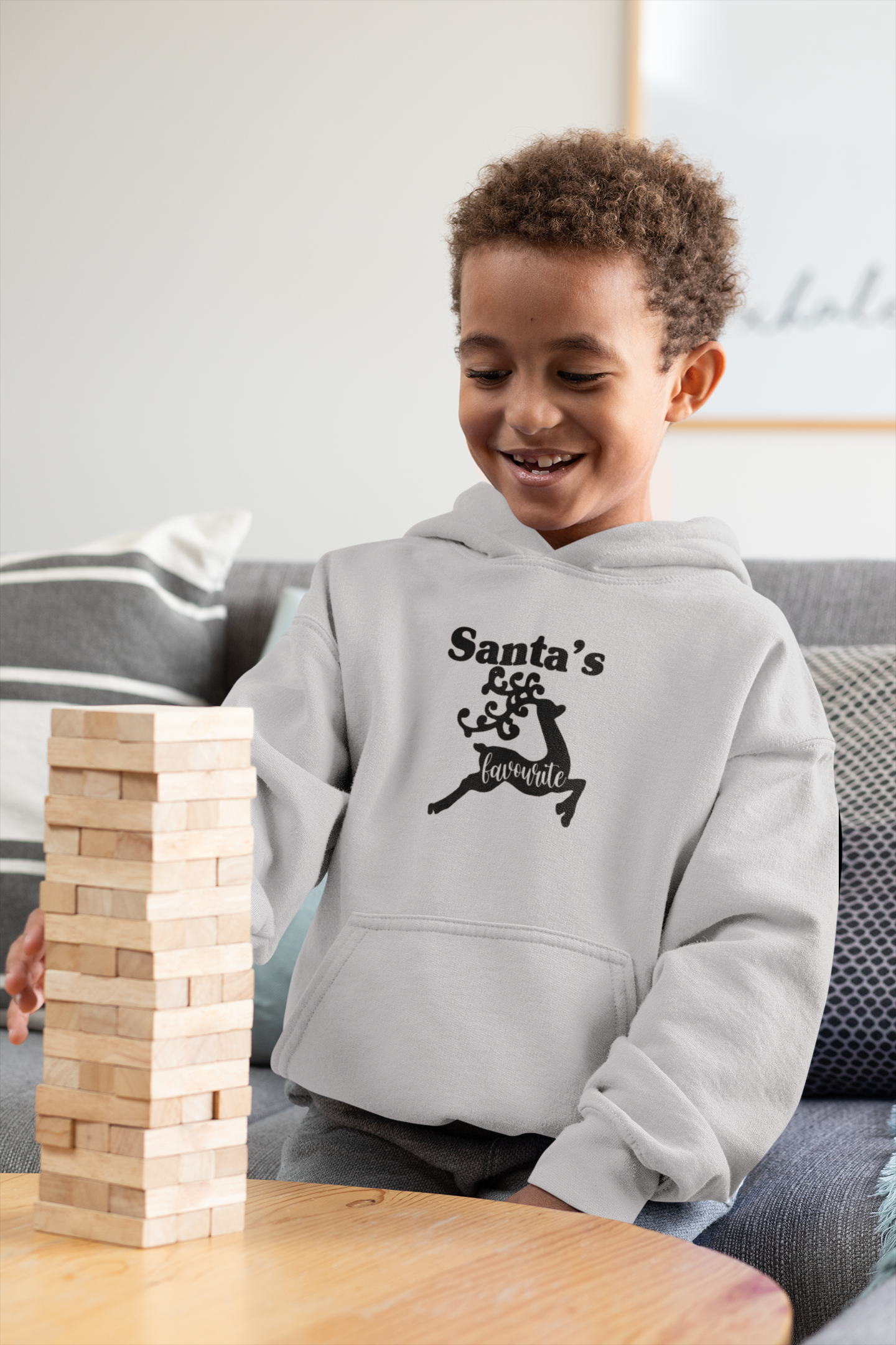 Santas Favorite Christmas Boy Hoodies-FunkyTeesClub