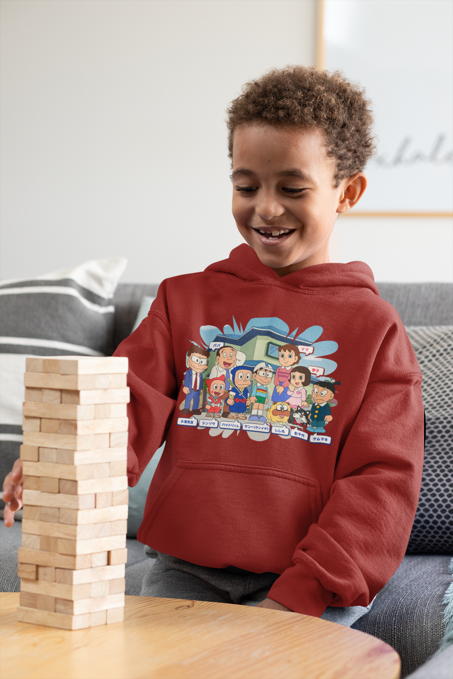 Cute Cartoon Boy Hoodies-FunkyTeesClub