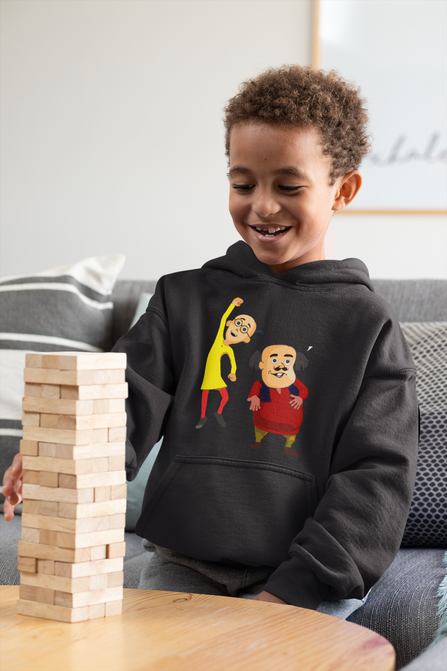 Cute Cartoon Boy Hoodies-FunkyTeesClub
