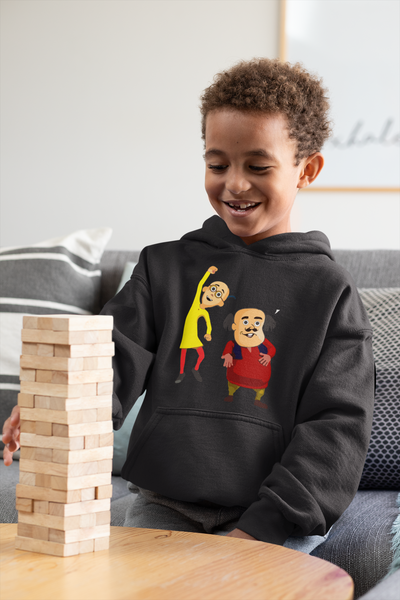 Cute Cartoon Boy Hoodies-FunkyTeesClub