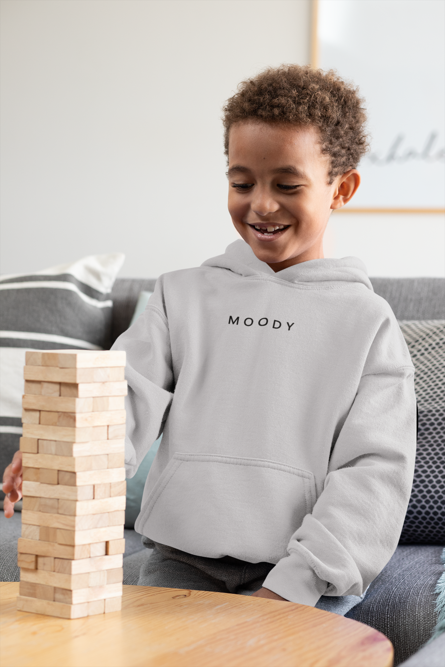 Moody Minimal Boy Hoodies-FunkyTeesClub