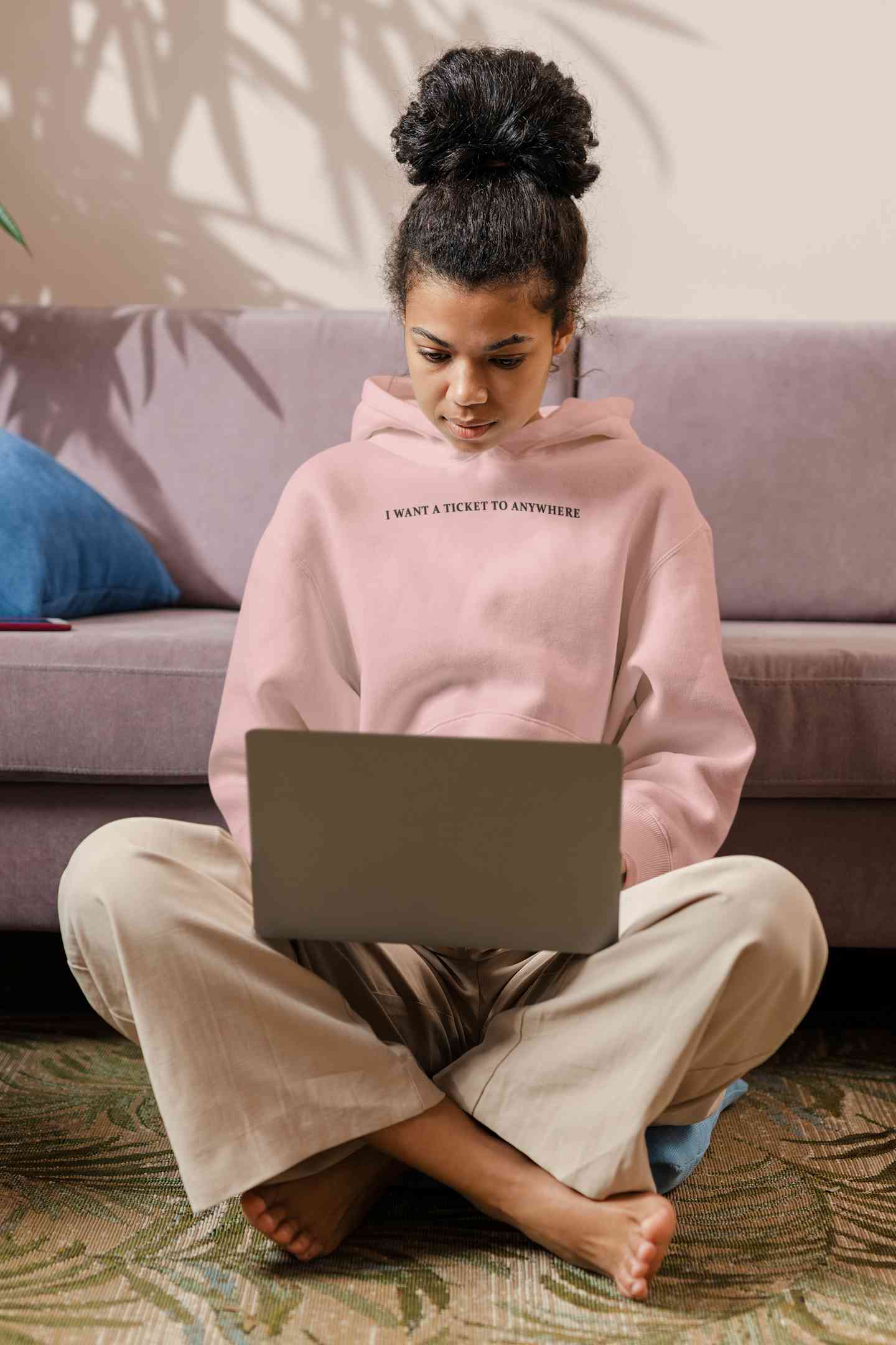 I Want A Ticket Minimals Hoodies for Women-FunkyTeesClub