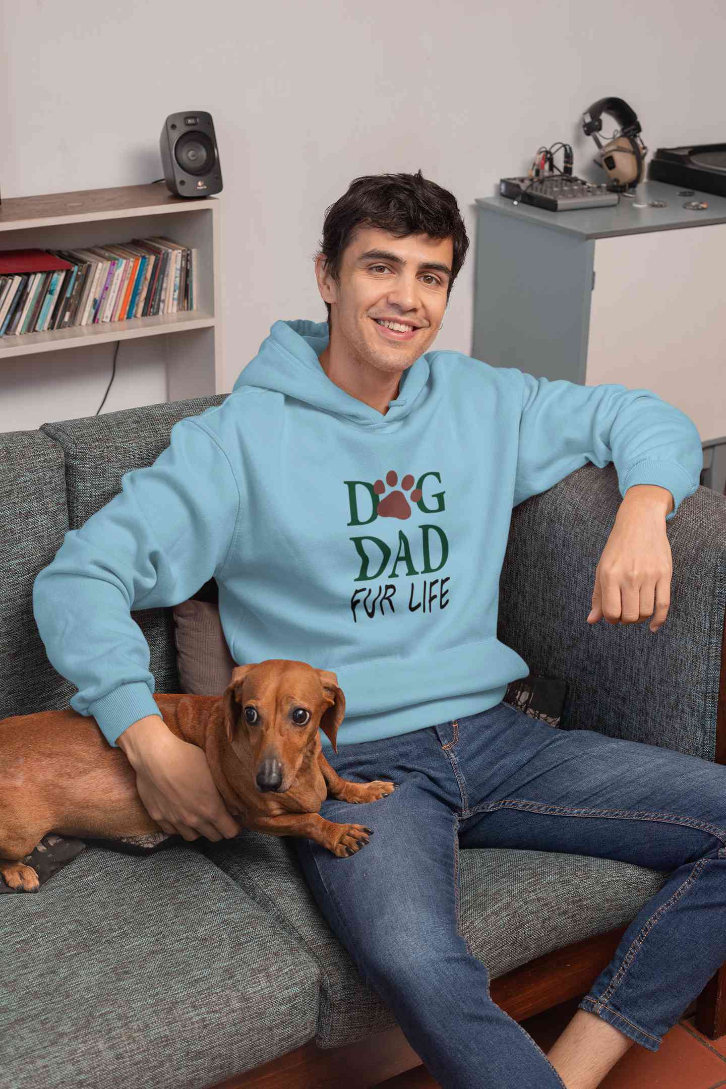 Dog Dad Men Hoodies-FunkyTeesClub