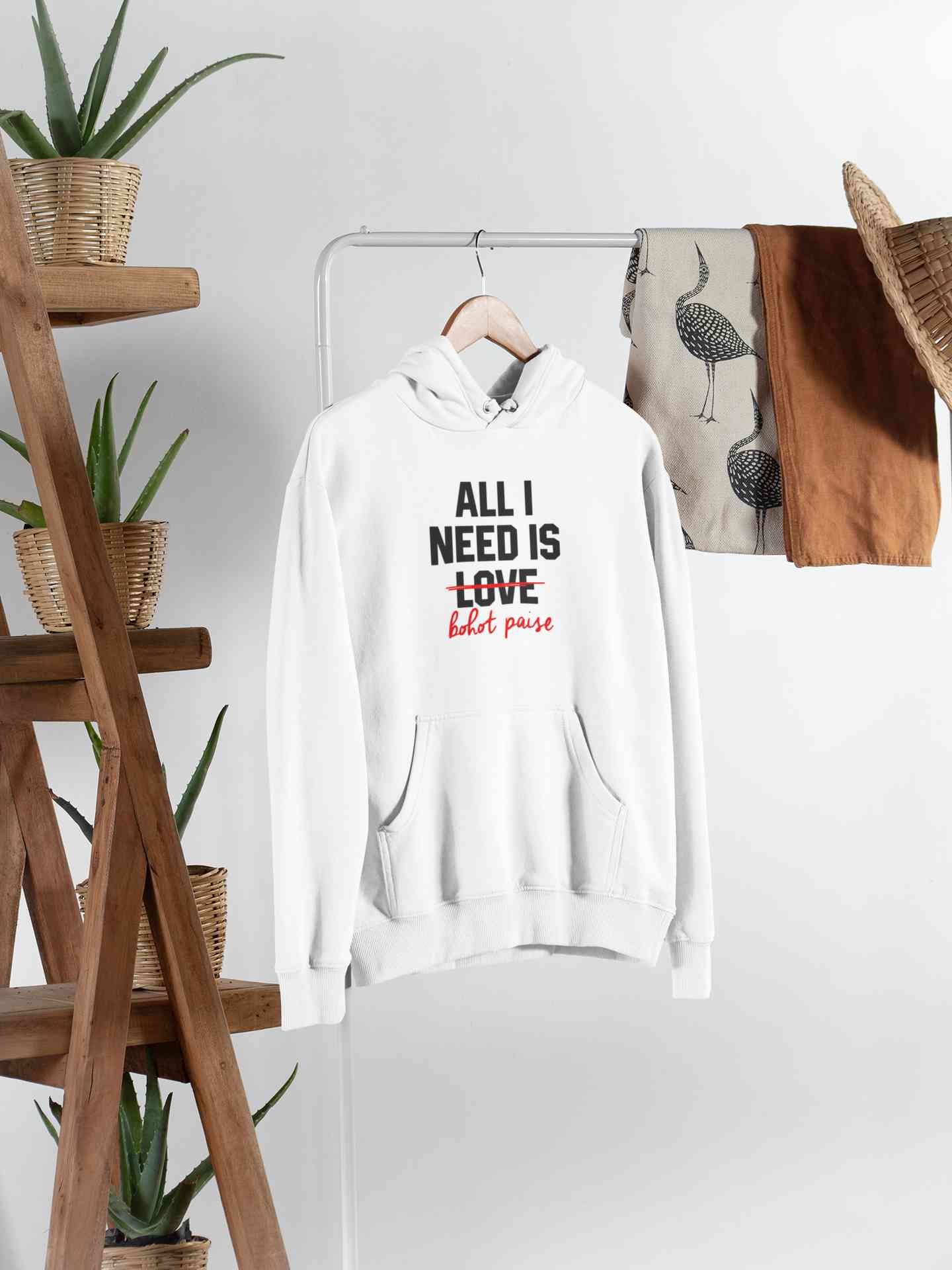 All I Need Is Bohot Paise Men Hoodies-FunkyTeesClub