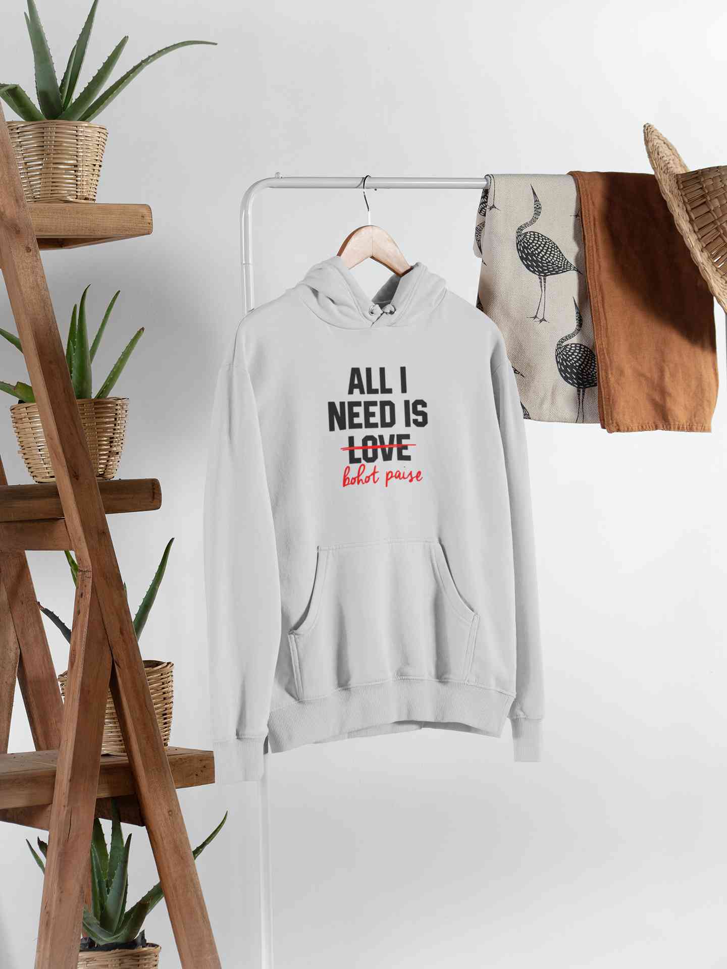 All I Need Is Bohot Paise Men Hoodies-FunkyTeesClub