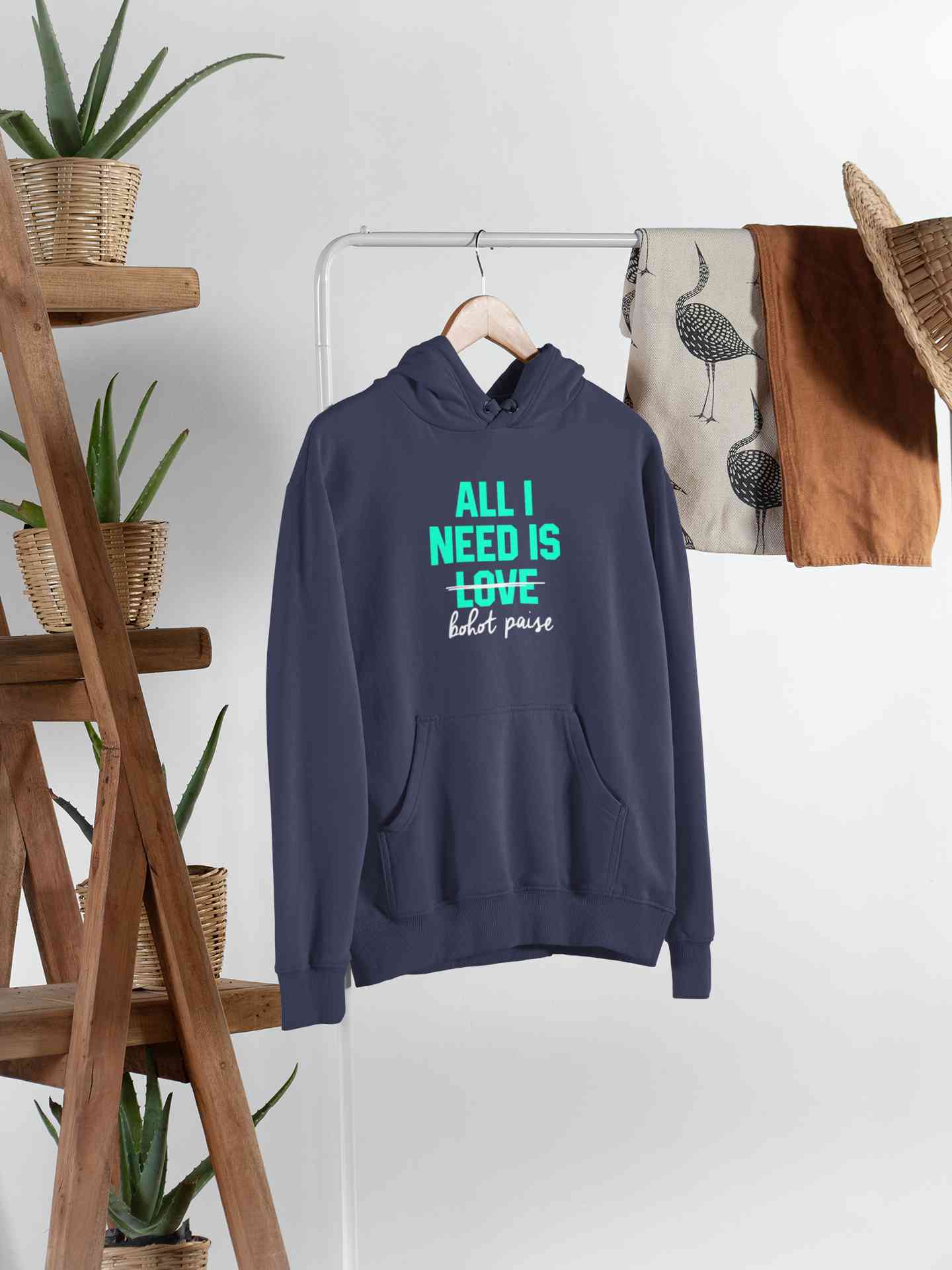 All I Need Is Bohot Paise Hoodies for Women-FunkyTeesClub