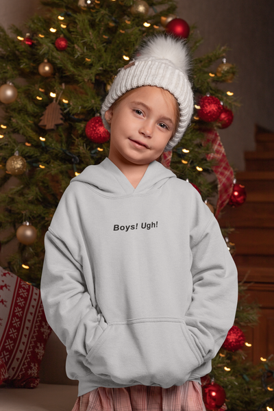 Boys Ugh Minimal Girl Hoodies-FunkyTeesClub