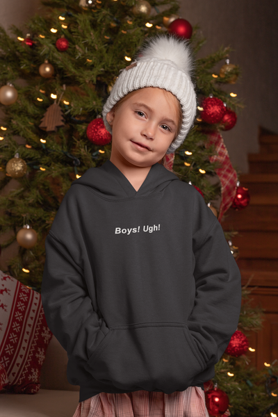 Boys Ugh Minimal Girl Hoodies-FunkyTeesClub