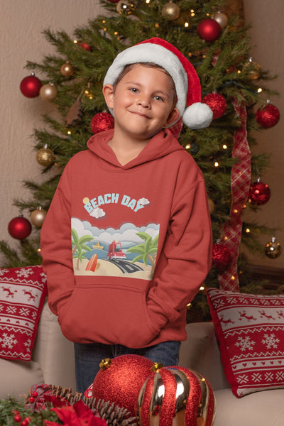 Beach Day Boy Hoodies-FunkyTeesClub
