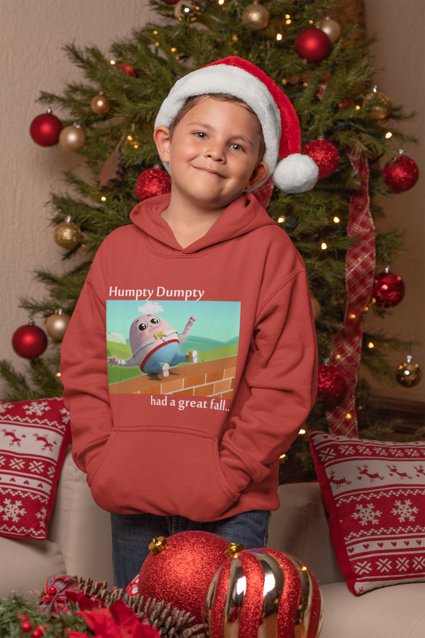 Humpty Dumpty Poem Boy Hoodies-FunkyTeesClub