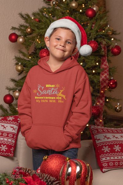 What Santa Dosent Bring Me My Papa Will Christmas Boy Hoodies-FunkyTeesClub