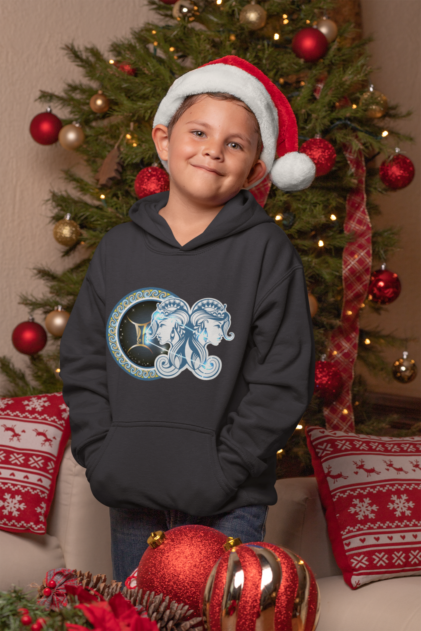 Gemini Zodiac Sign Boy Hoodies-FunkyTeesClub