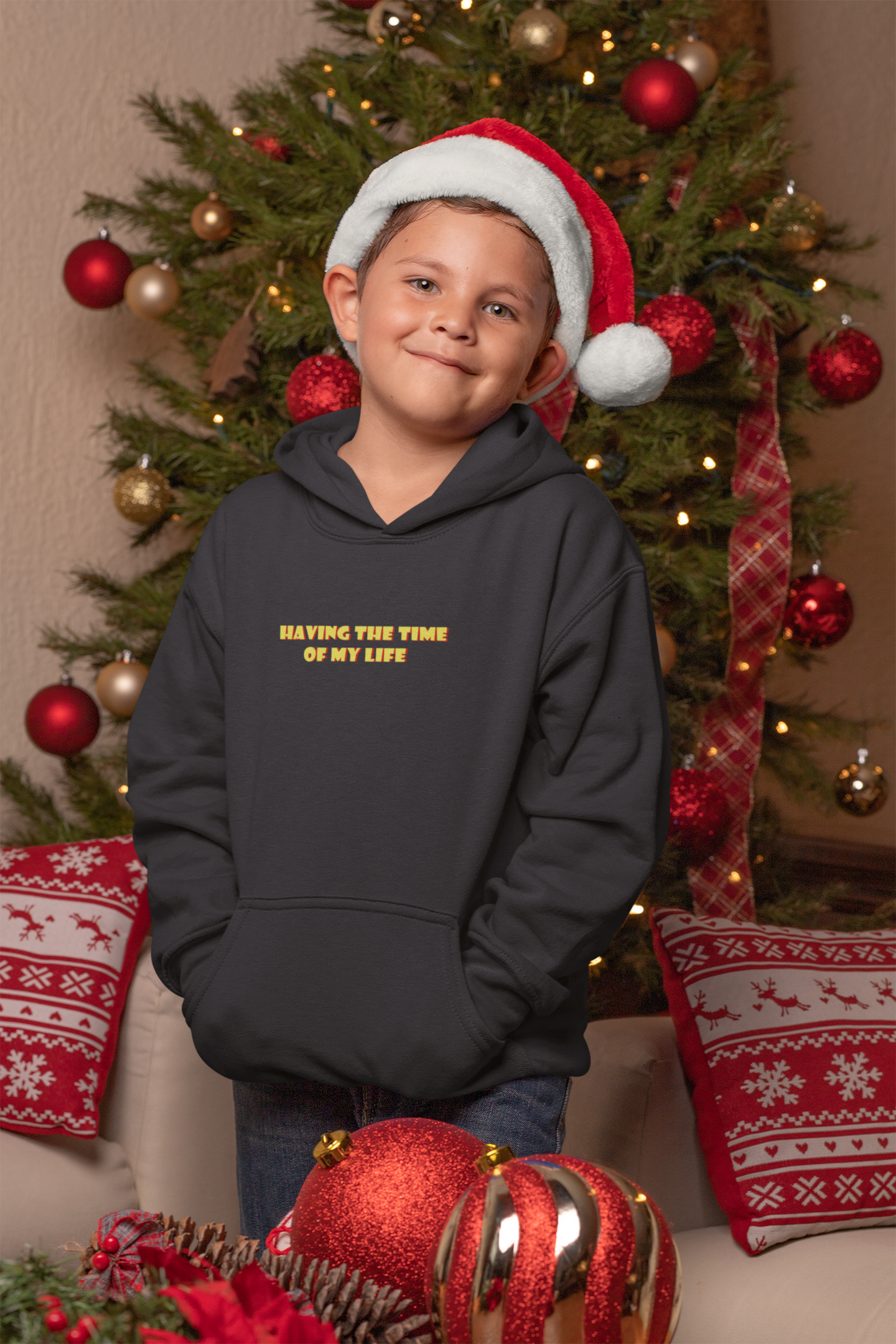 Having The Time Of My Life Minimal Boy Hoodies-FunkyTeesClub