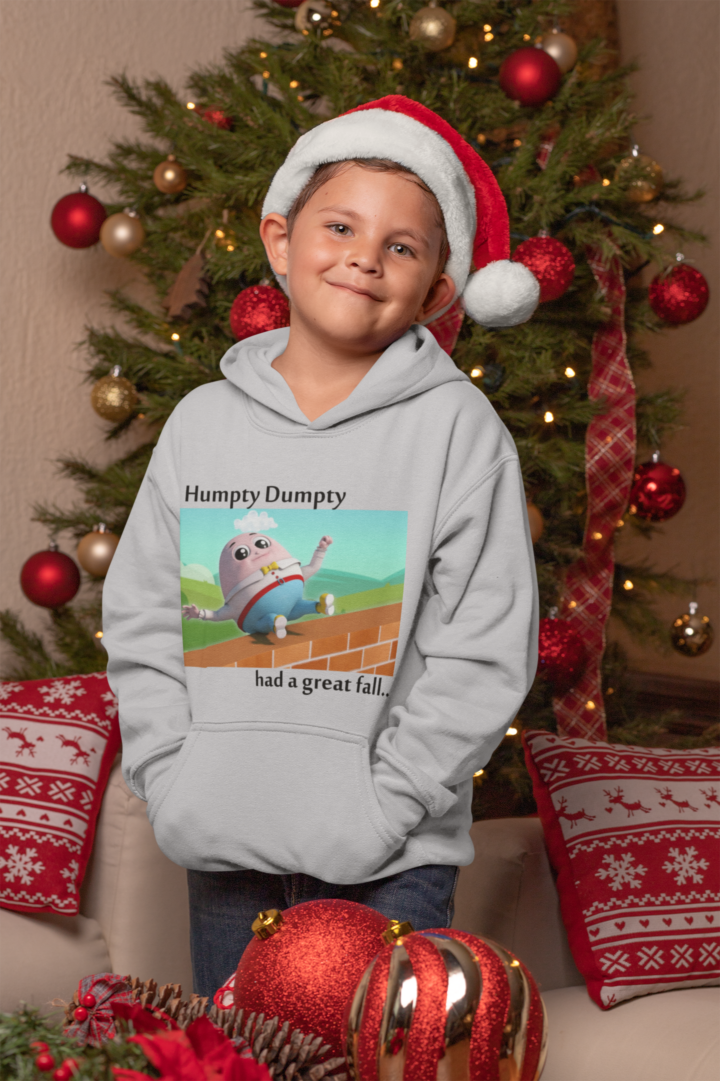 Humpty Dumpty Poem Boy Hoodies-FunkyTeesClub