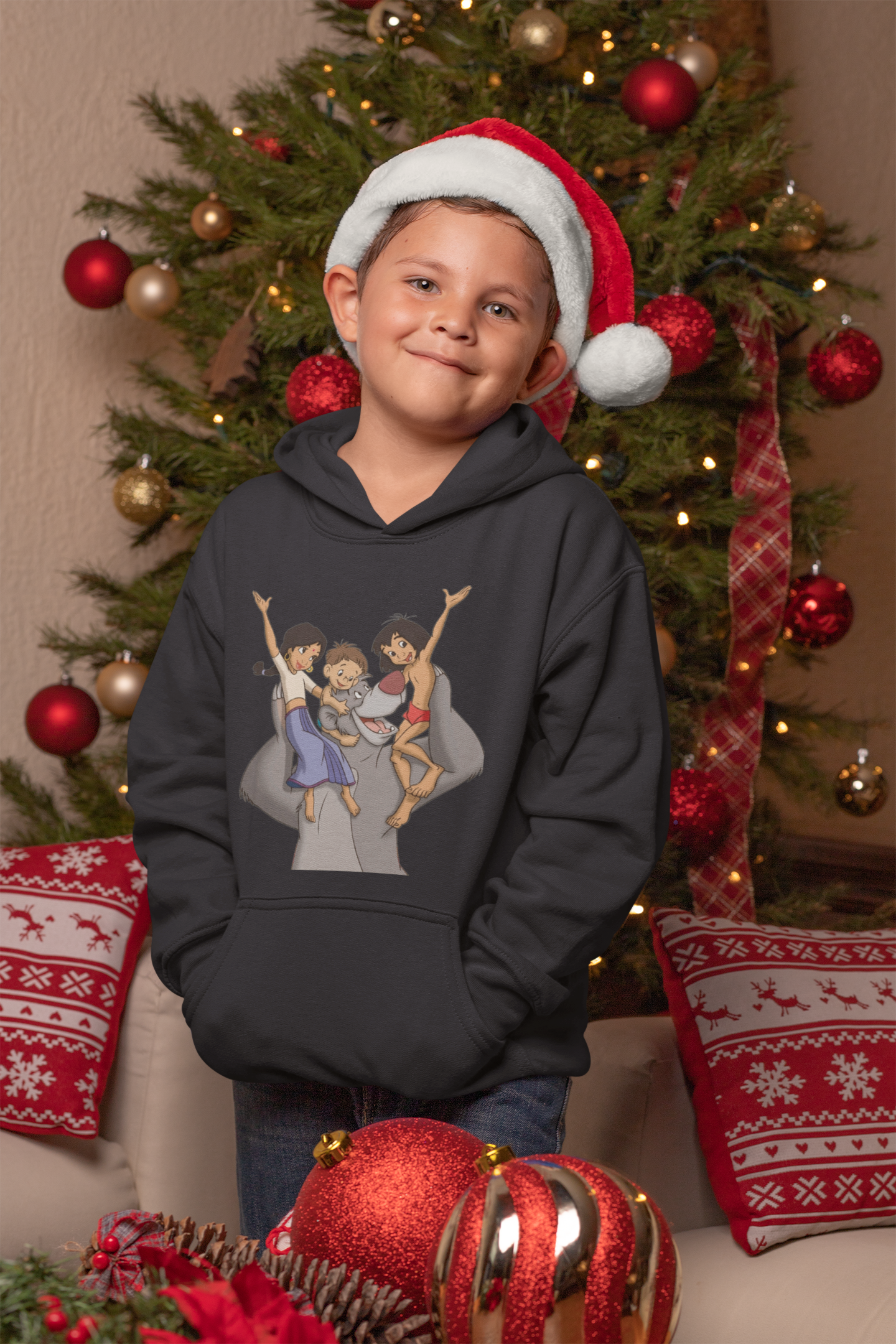 Cute Cartoon Boy Hoodies-FunkyTeesClub