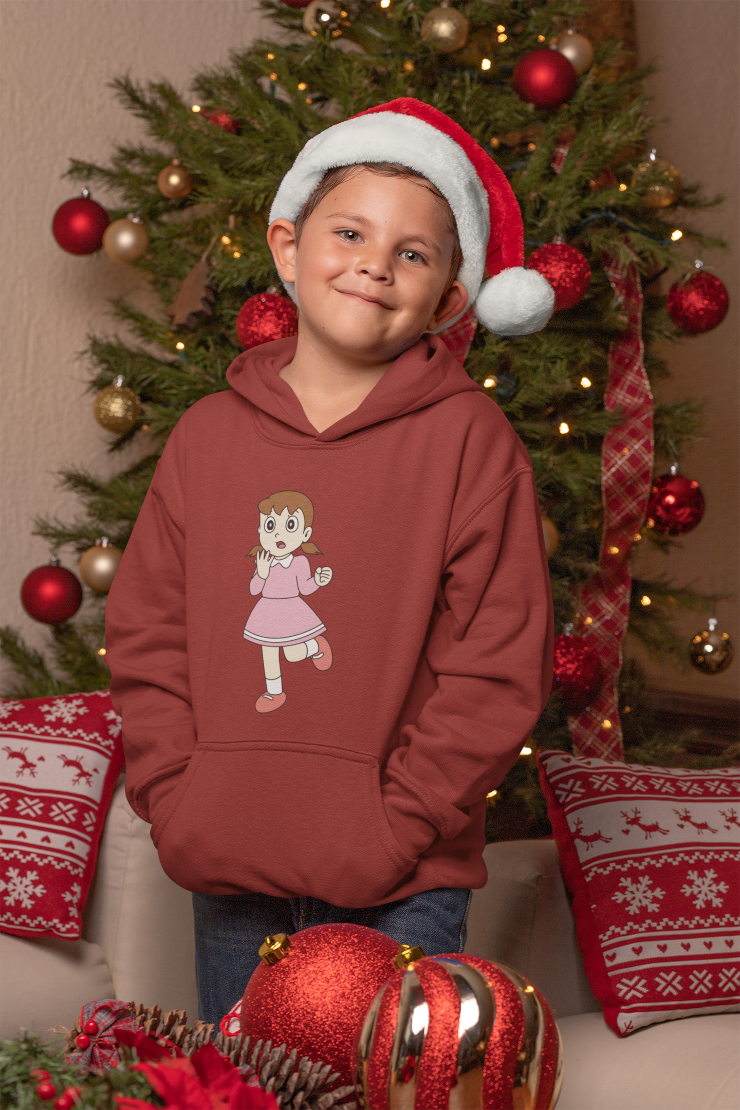 Cute Cartoon Boy Hoodies-FunkyTeesClub