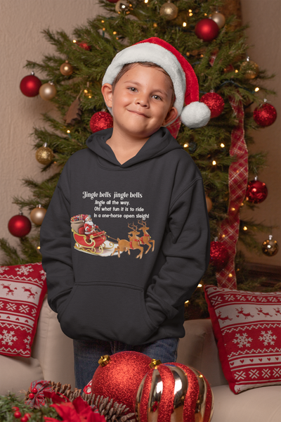 Jingle Bells Poem Boy Hoodies-FunkyTeesClub