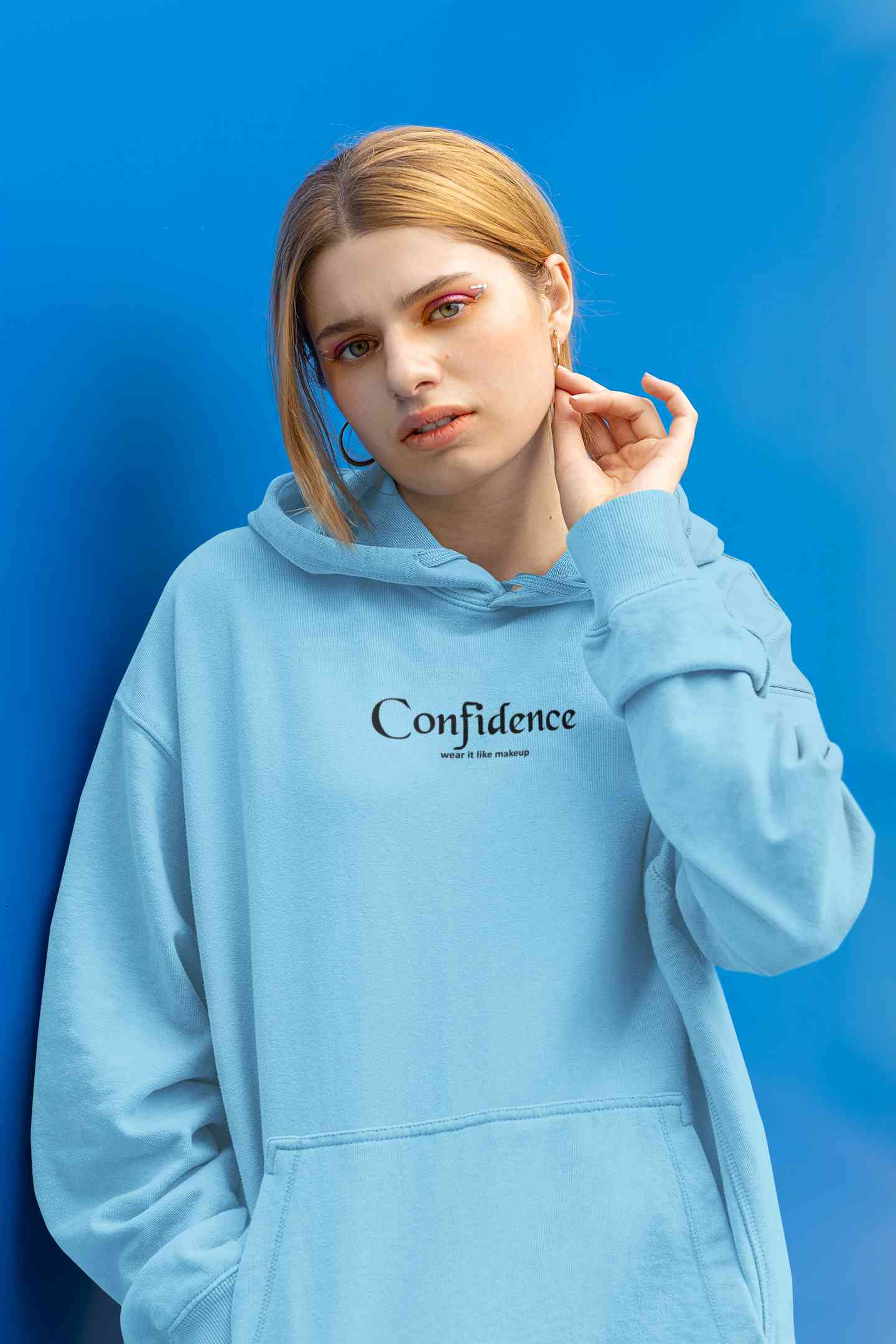 Confidence Wear It Like Makeup Hoodies for Women-FunkyTeesClub