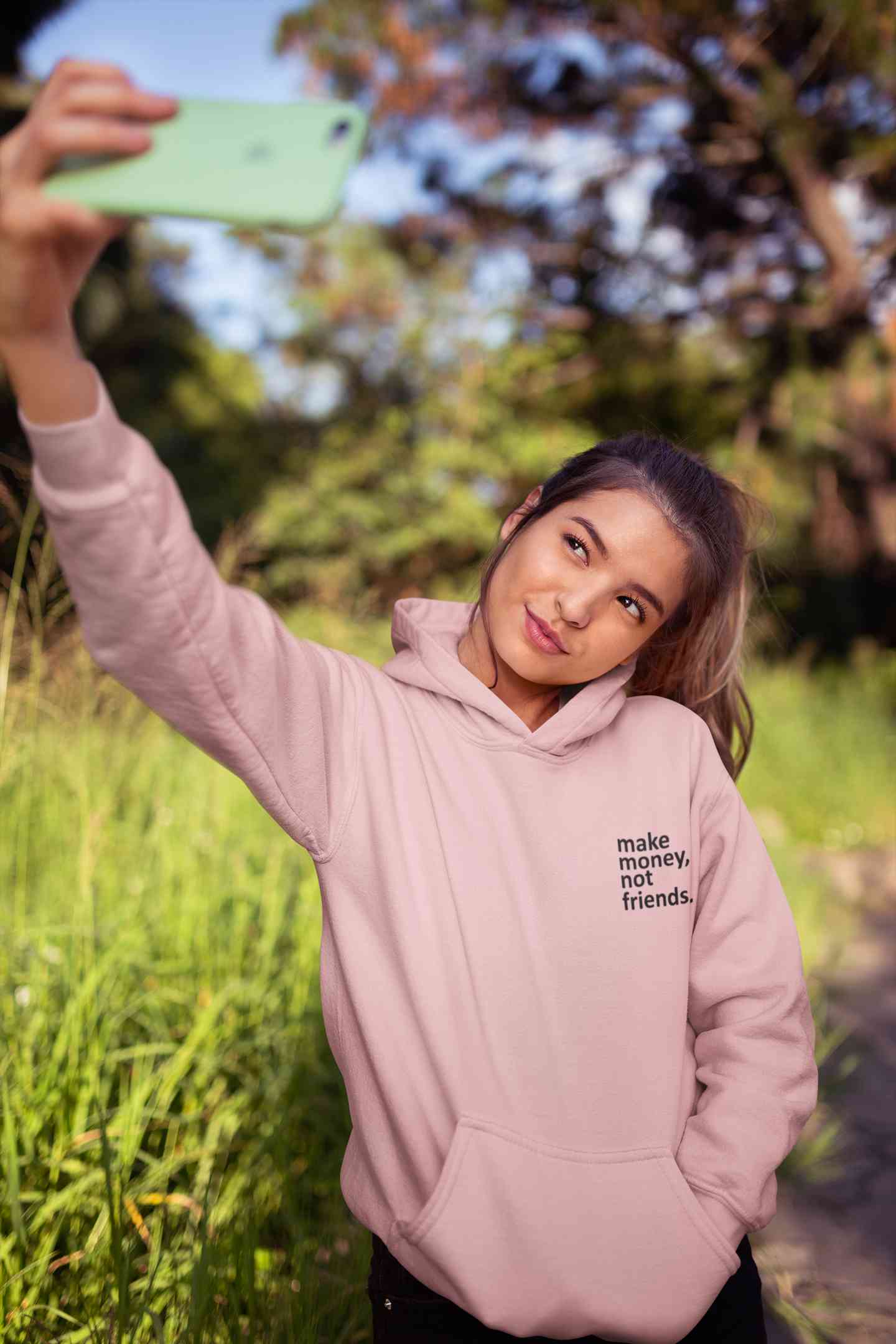 Make Money Not Friends Teenpreneur Hoodies for Women-FunkyTeesClub