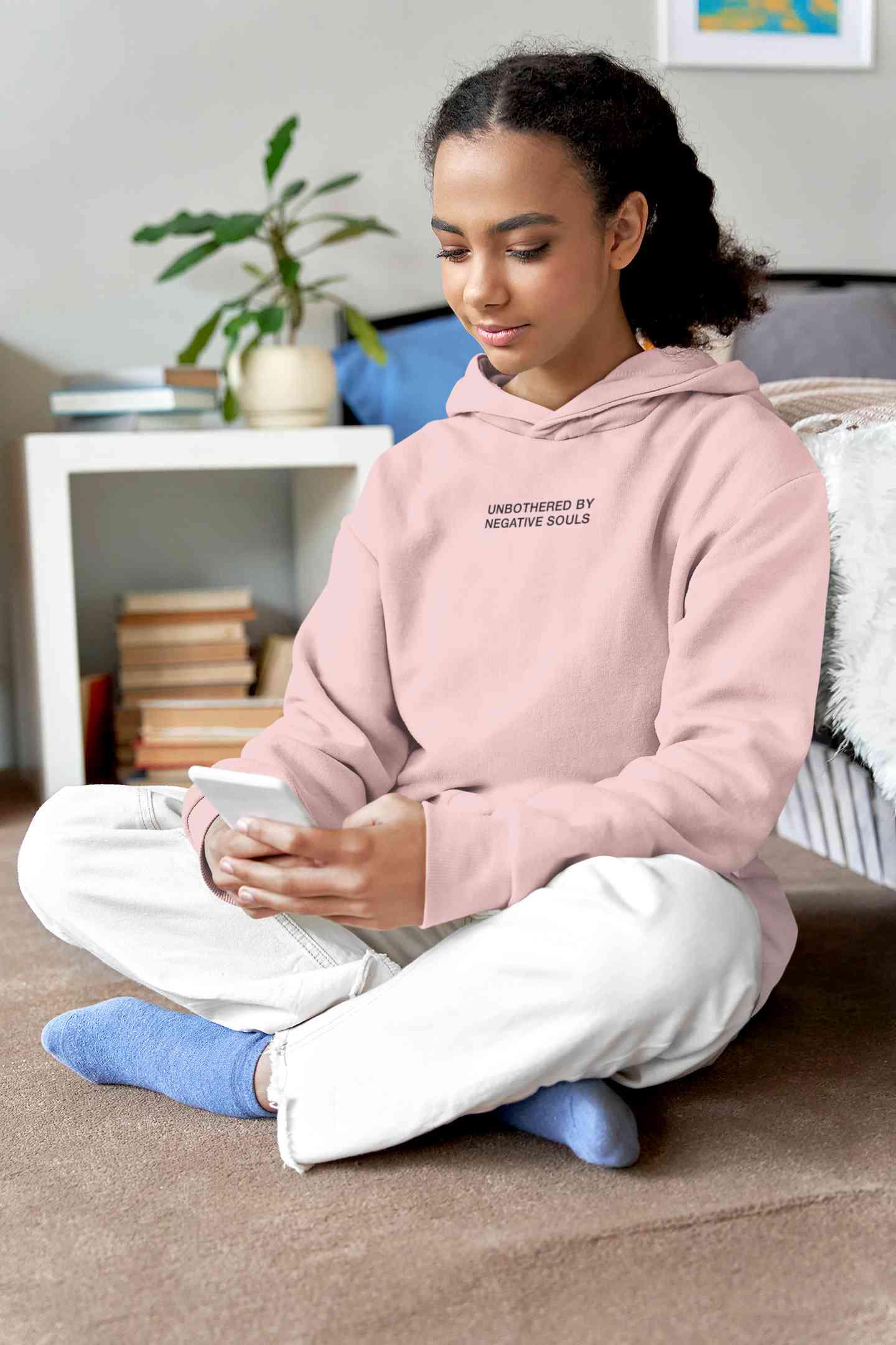 Negative Souls Minimals Hoodies for Women-FunkyTeesClub