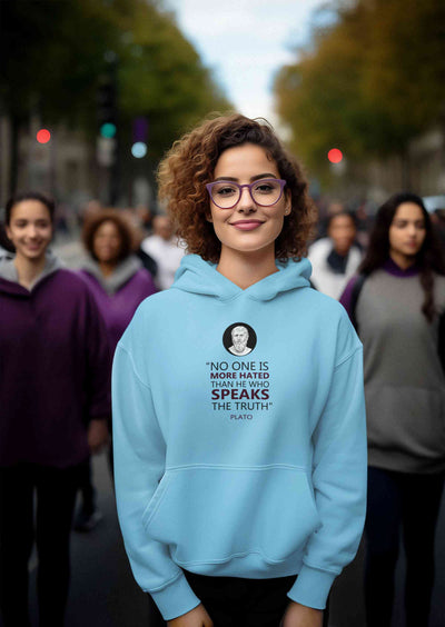 Plato Quote Hoodies for Women-FunkyTeesClub