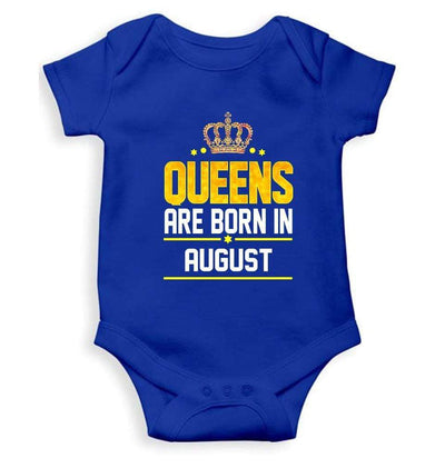 Queens Are  Born In August Rompers for Baby Girl- FunkyTradition FunkyTradition