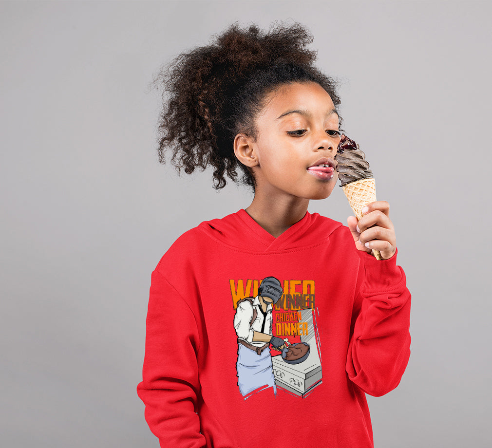 PUBG Winner Winner Chicken Dinner Girl Hoodies-FunkyTeesClub