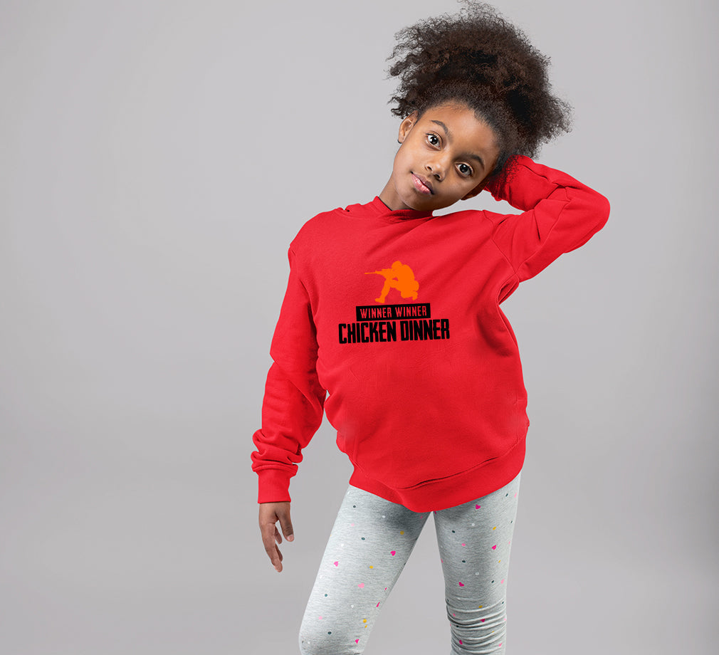 PUBG Winner Winner Chicken Dinner Girl Hoodies-FunkyTeesClub