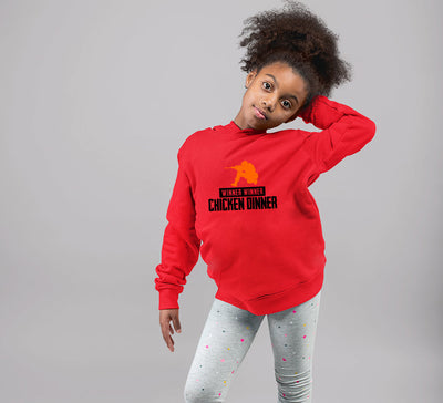 PUBG Winner Winner Chicken Dinner Girl Hoodies-FunkyTeesClub