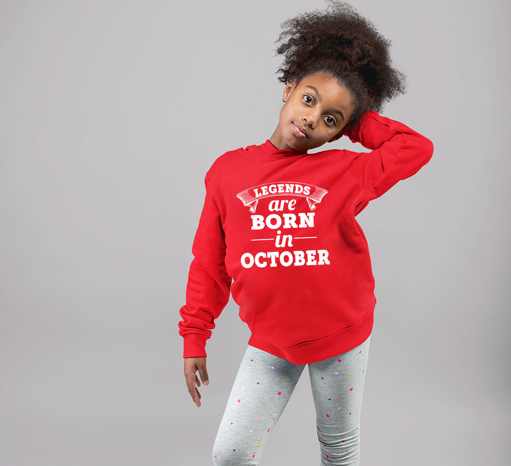 Legends are Born in October Girl Hoodies-FunkyTeesClub