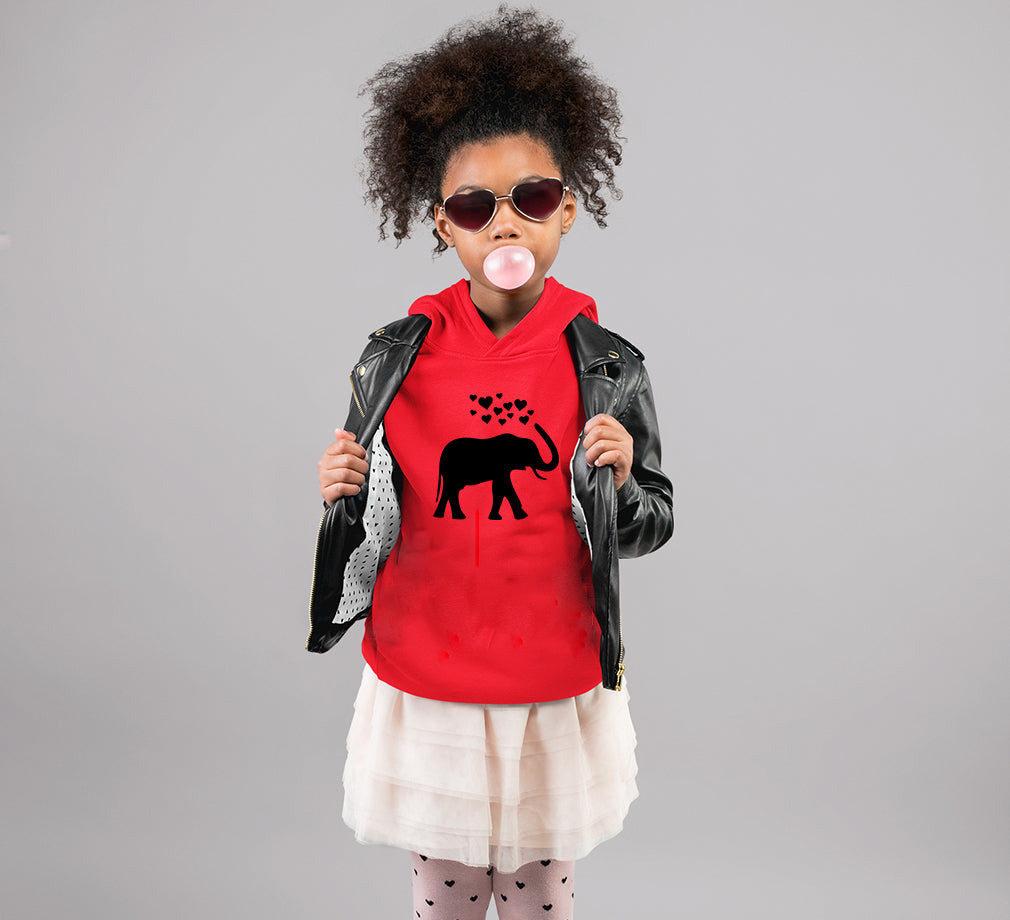 Elephant Hearts Girl Hoodies-FunkyTeesClub