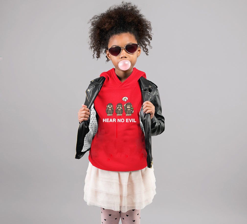 Hear no evil Girl Hoodies-FunkyTeesClub