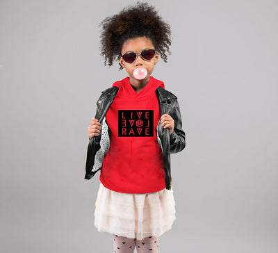 LIVE LOVE RAVE Girl Hoodies-FunkyTeesClub