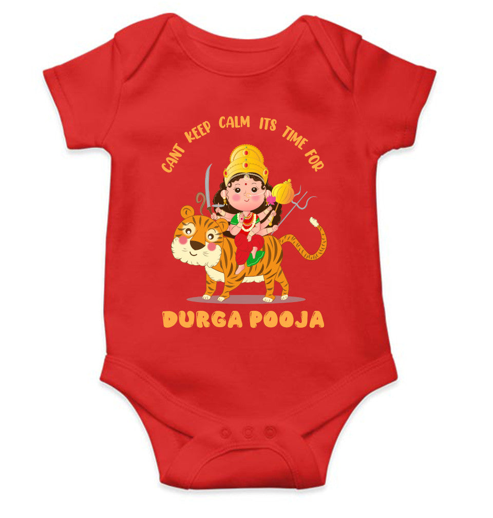Can't Keep Calm It's Time For Durga Pooja Navratri Rompers for Baby Boy- FunkyTeesClub