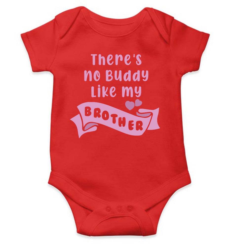 There Is No Buddy Like My Brother Rakshabandhan Rompers for Baby Girl- FunkyTeesClub