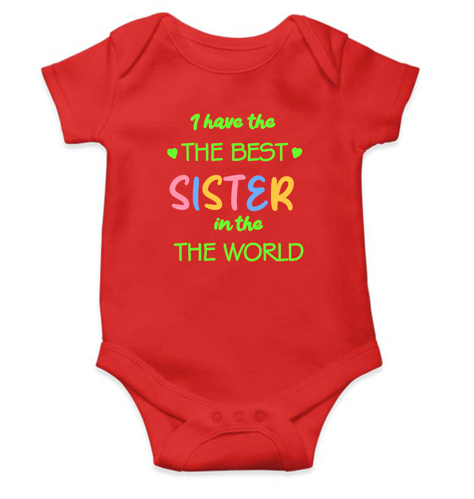 I Have The Best Sister In The World Rakshabadhan Rompers for Baby Boy- FunkyTeesClub