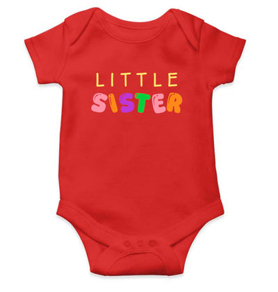 Little Sister Rakshabandhan Rompers for Baby Girl- FunkyTeesClub