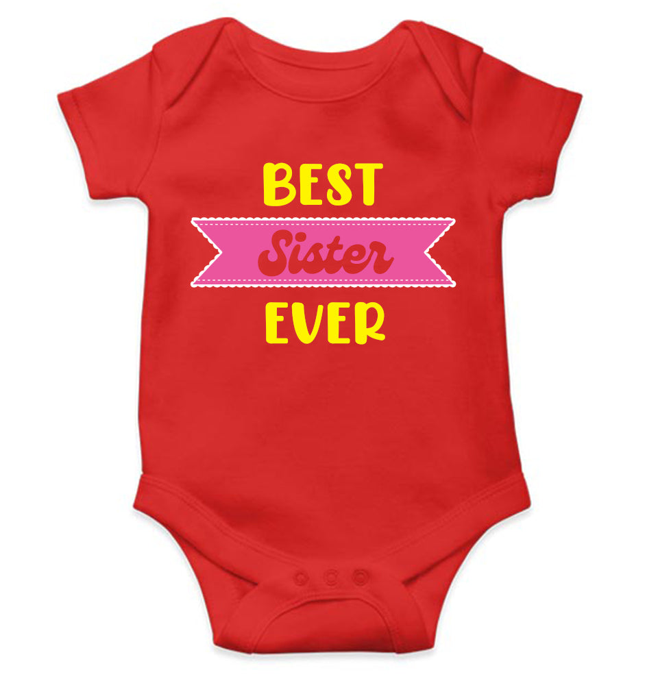 Best Sister Ever Rakshabandhan Rompers for Baby Girl- FunkyTeesClub