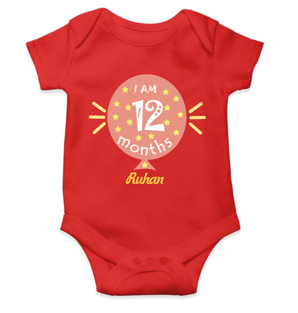 I Am Twelve Months Rompers for Baby Boy- FunkyTeesClub