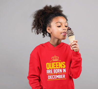 Queens Are Born In december Girl Hoodies-FunkyTeesClub