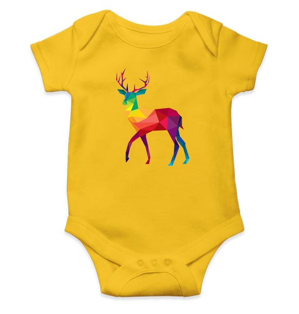Reindeer Abstract Rompers for Baby Girl- FunkyTradition FunkyTradition