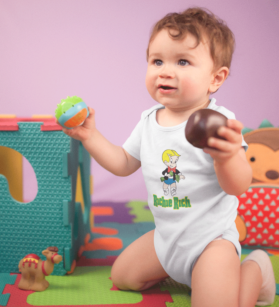 Richie Rich Rompers for Baby Boy- FunkyTradition FunkyTradition