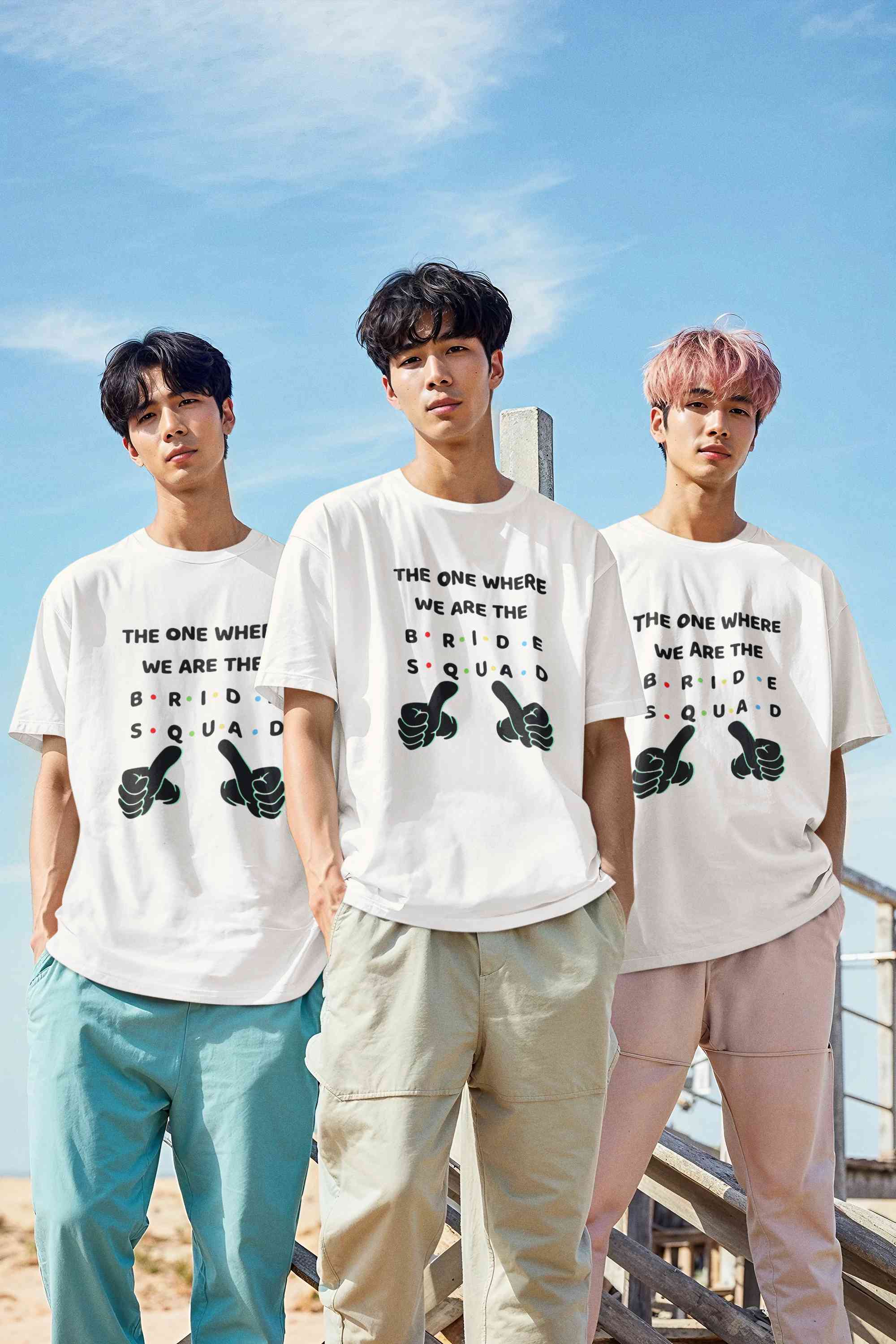 Bride Squad Mens Half Sleeves T-shirt- FunkyTeesClub