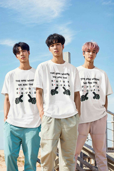 Bride Squad Mens Half Sleeves T-shirt- FunkyTeesClub