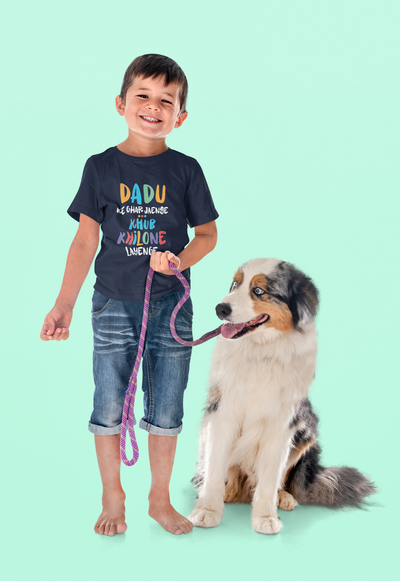 Dadu Ke Ghar Jayege Half Sleeves T-Shirt for Boy-FunkyTeesClub