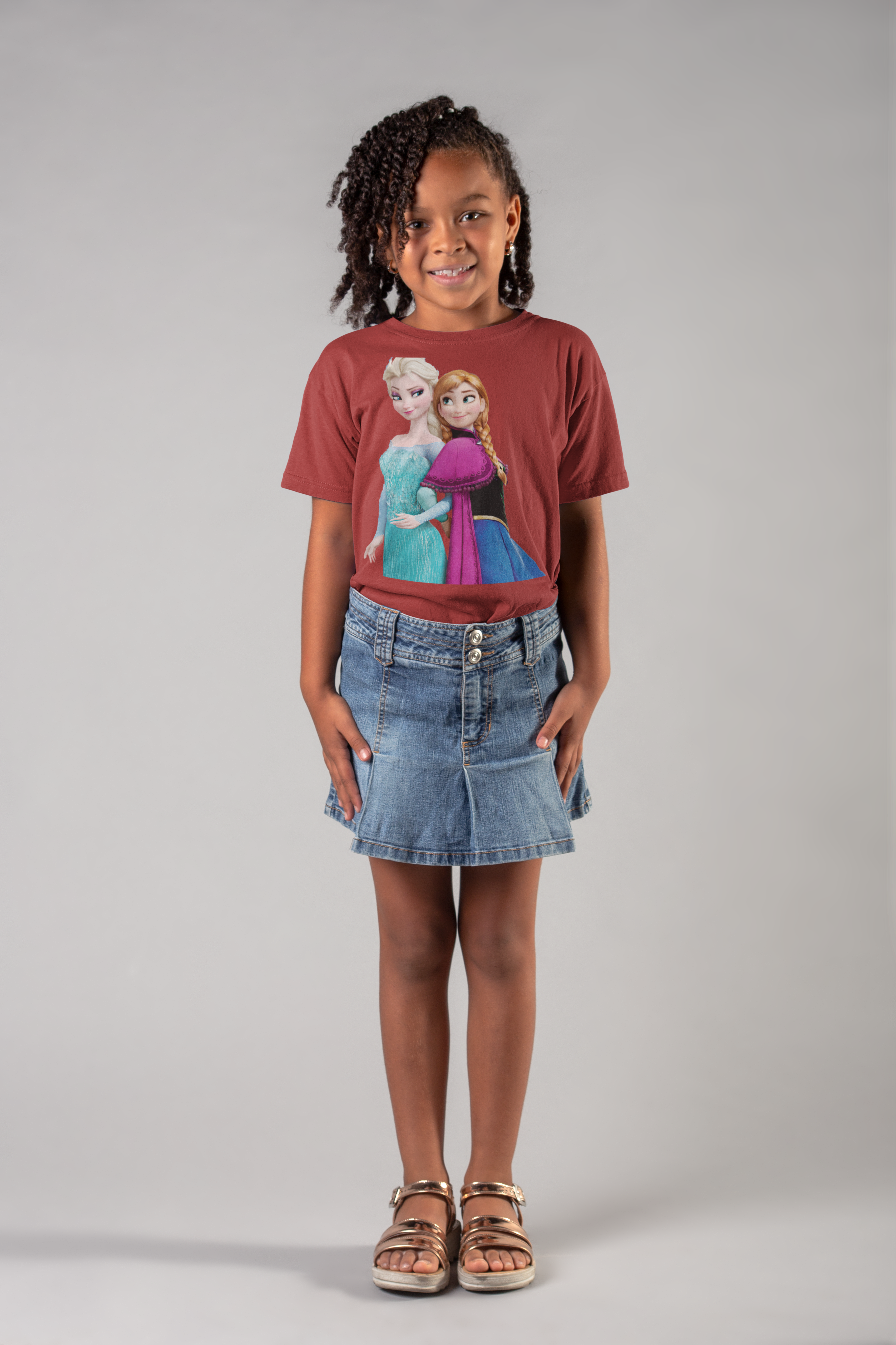 Cute Princess Half Sleeves T-Shirt For Girls -FunkyTeesClub