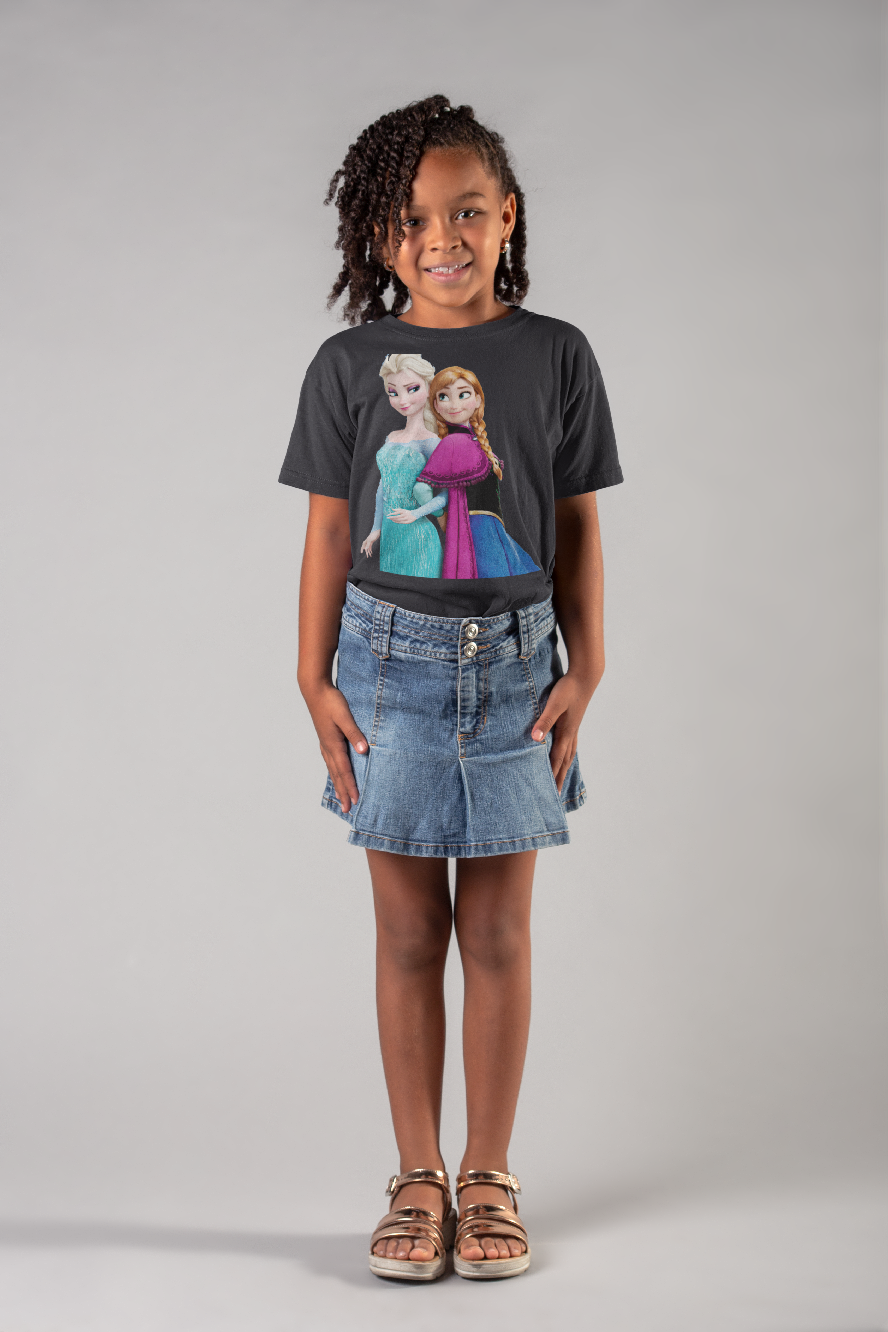 Cute Princess Half Sleeves T-Shirt For Girls -FunkyTeesClub