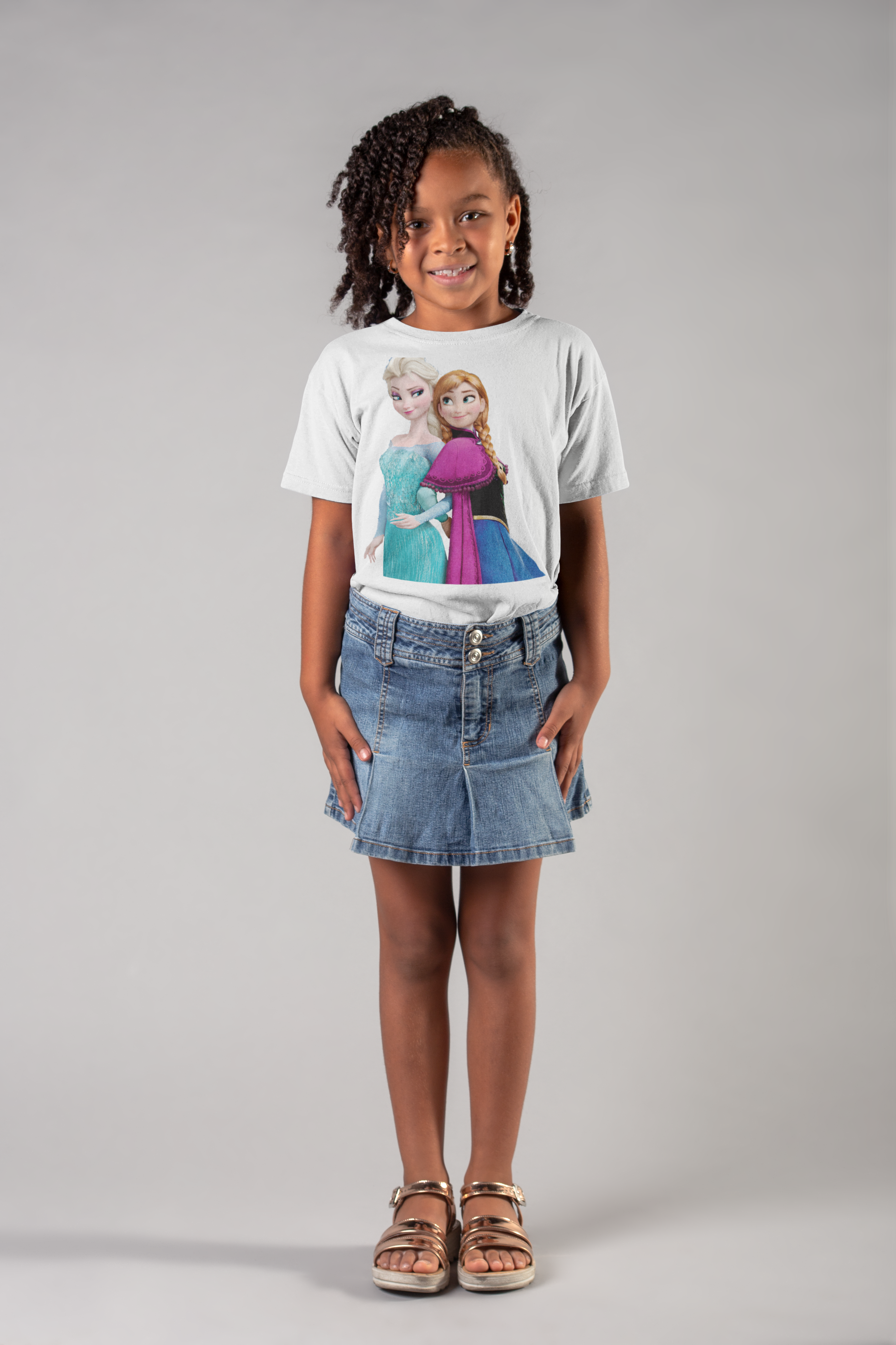 Cute Princess Half Sleeves T-Shirt For Girls -FunkyTeesClub