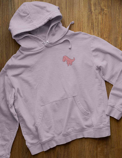 T Rex Pocket Cartoon Graphics Men Hoodies-FunkyTeesClub